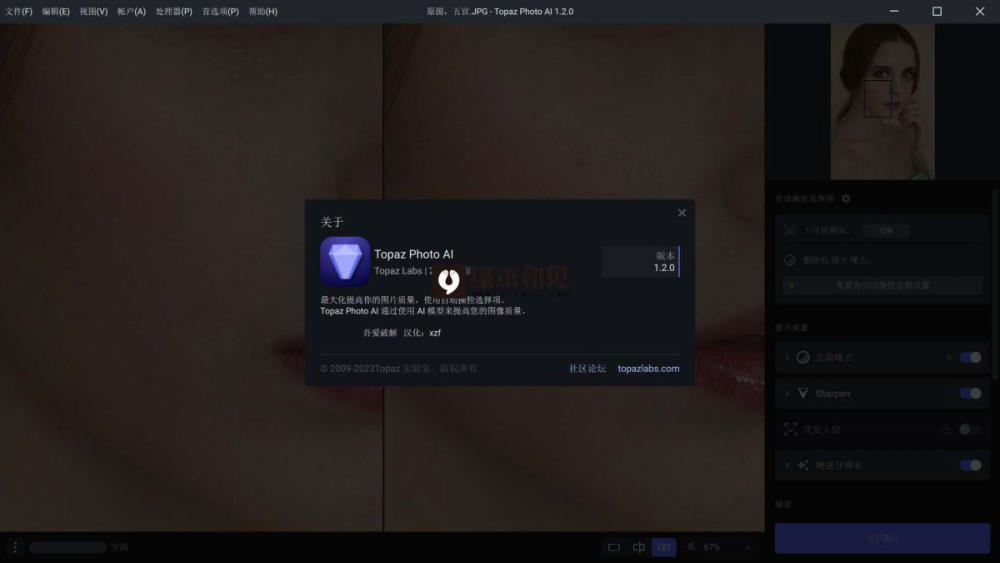 Topaz Photo AI v4.0.0 智能图片降噪软件