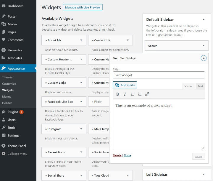 添加-wordpress-widgets-3-专用-widget-区域